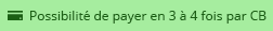 Avec E-Services 24 Informatique vous avez la possibilité de payer en 3 à 4 fois sans frais par carte bancaire.